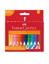 Creioane colorate plastic jumbo grip FABER-CASTELL FC122540, 12 culori 