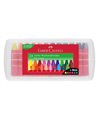 Creioane cerate 24 culori jumbo cutie plastic Faber-Castell
