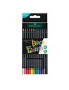 Creioane colorate Faber-Castell Black Edition FC116412, 12 culori 