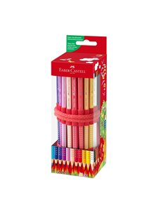 Rollup 18 creioane colorate grip + ascutitoare sleeve FABER-CASTELL FC201541