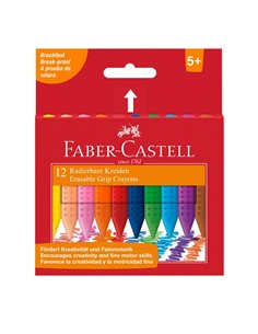 Creioane colorate plastic grip FABER-CASTELL FC122520, 12 culori