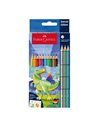Set promo creioane colorate FABER-CASTELL FC201545, 10+3 culori grip 2001, Dinozauri