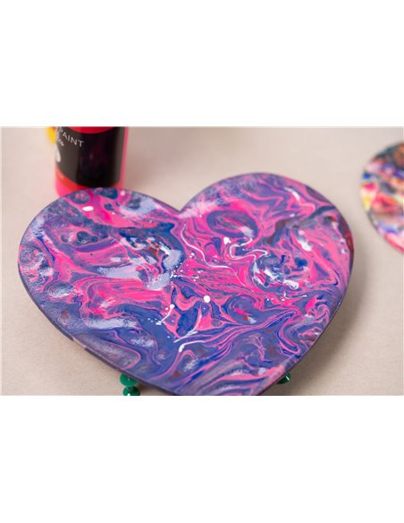 Set 5 Panze pictura pe carton Daco PZ15I, Inima