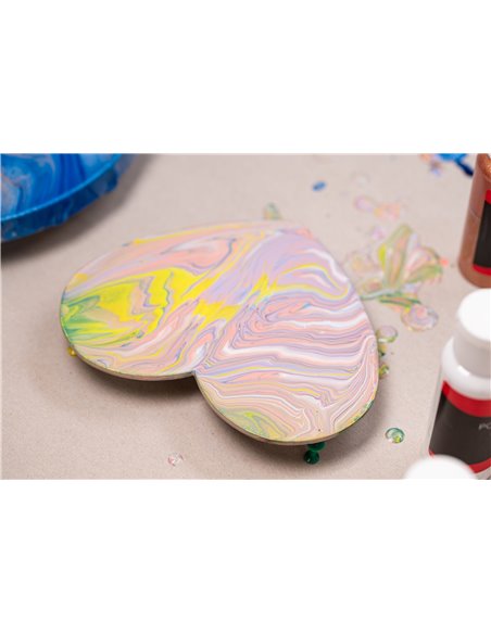 Set 5 Panze pictura pe carton Daco PZ15I, Inima