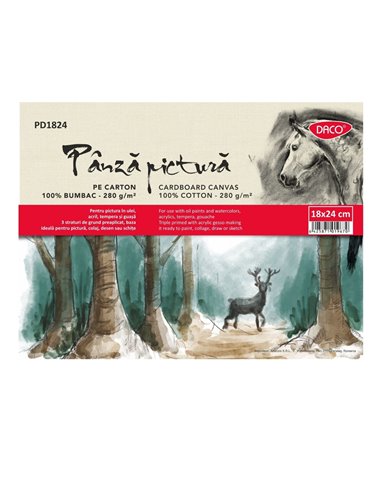 Panza pictura pe carton 18x24cm DACO PD1824