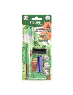 Stilou Strigo cu cerneala termosensibila, stergere prin frictiune, Motiv Capybara, Verde