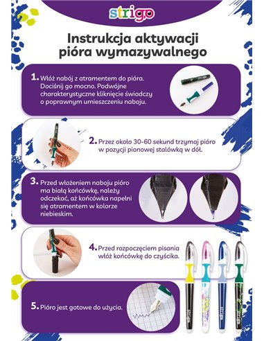 Stilou Strigo cu cerneala termosensibila, stergere prin frictiune, Motiv Capybara, Roz