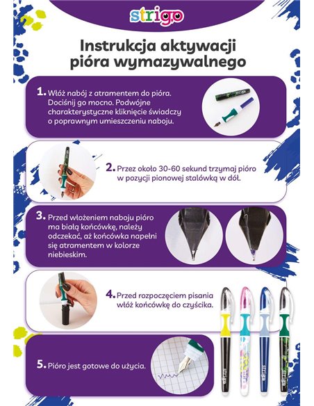 Stilou Strigo cu cerneala termosensibila, stergere prin frictiune, Motiv Capybara, Roz