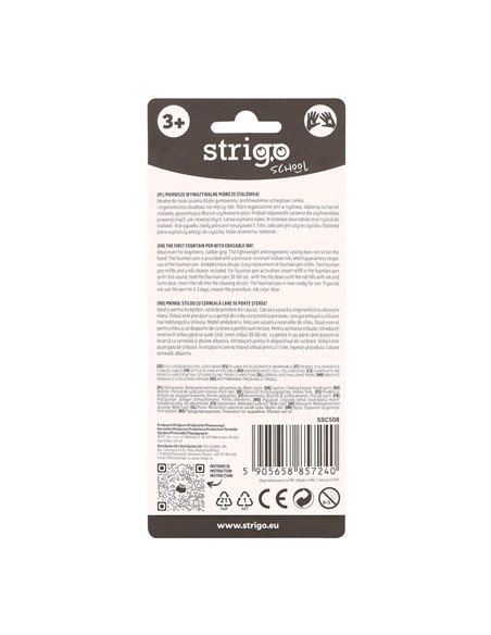 Stilou Strigo cu cerneala termosensibila, stergere prin frictiune, Motiv Capybara, Roz