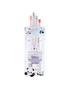 Set 4 evidentiatoare 2 in 1 cu stampila Strigo SSC490, Motiv panda 2