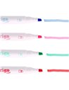 Set 4 evidentiatoare 2 in 1 cu stampila Strigo SSC490, Motiv panda