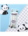Set 4 evidentiatoare 2 in 1 cu stampila Strigo SSC490, Motiv panda