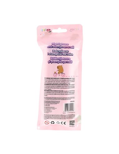 Set 3 evidentiatoare 2 in 1 cu stampila Strigo SSC491, Motiv capybara