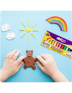 Plastilina Strigo SSC333, 12 culori ( 6 clasice + 6 pastel ) 2