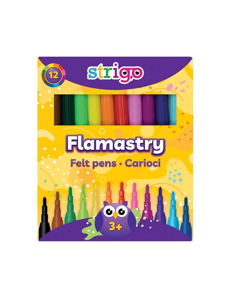 Carioci lavabile Strigo SSC007, 12 culori