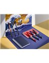 Roller Pilot Frixion Ball 0.7 mm + 3 rezerve albastre, One piece
