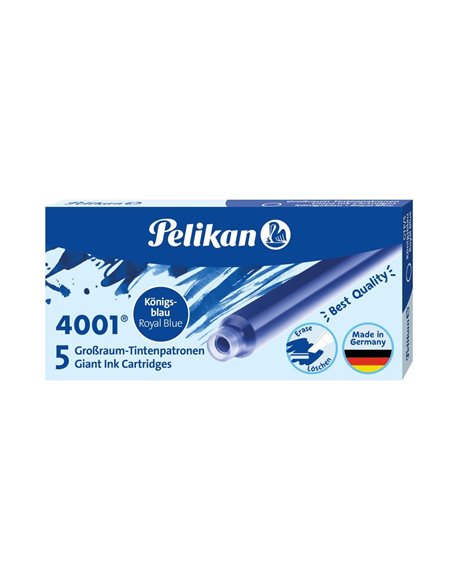 Patroane Cerneala Mari Pelikan 4001 Set5 Albastru