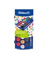 Acuarele Pelikan, 21 Culori + 1 Pastila Alba + Pensula
