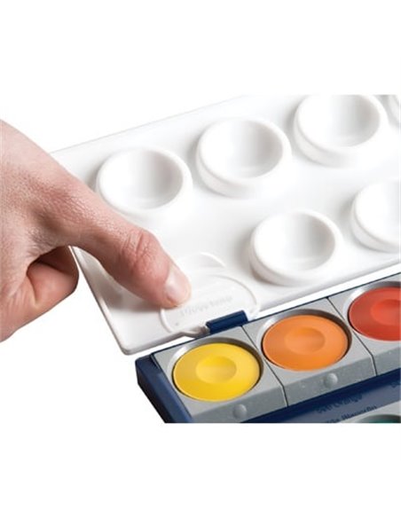 Acuarele Pelikan, 12 Culori, Detasabile + Alb De Zinc Acuarele Pelikan, 12 Culori, Detasabile + Alb De Zinc