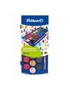 Acuarele Pelikan, 22 Culori Pensula Cu Alb De Zinc