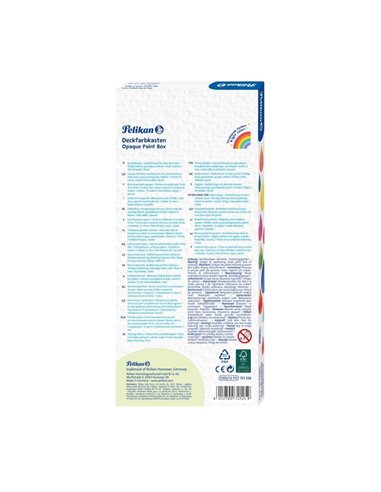 Acuarele Pelikan, 12 Culori + Alb De Zinc + Pensula