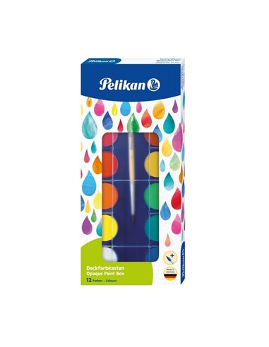 Acuarele Pelikan, 11 Culori + 1 Alb De Zinc + Pensula Acuarele Pelikan, 11 Culori + 1 Alb De Zinc + Pensula