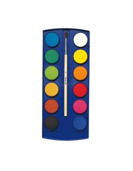 Acuarele Pelikan, 11 Culori + 1 Alb De Zinc + Pensula Acuarele Pelikan, 11 Culori + 1 Alb De Zinc + Pensula