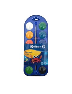 Acuarele Pelikan 2 in 1 tip pastila, 24 culori + pensula