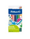 Set 12 creioane colorate solubile in apa Pelikan, Sectiune Hexagonala