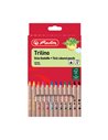 Creioane colorate Trilino Jumbo triunghiulare Herlitz, 12 culori