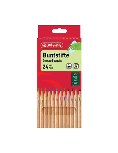 Creioane Colorate Herlitz, 1/1 Set 24, Natur