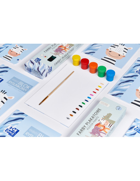 400174836,Acuarele guase oxford kids pentru afise, set 14 culori, recipient 20ml, include auriu, argintiu si culoarea pielii, mo