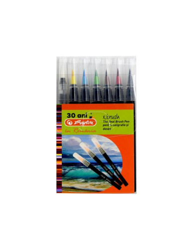 Carioci cu varf de pensula x.brush set 6+1