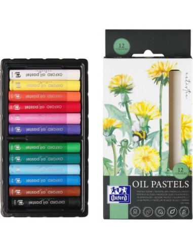 400184262,Creioane cerate oxford oil pastels, set 12 culori, colectia artistic