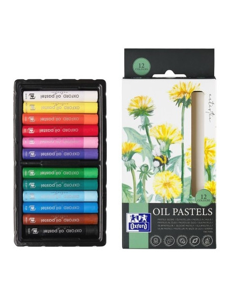 400184262,Creioane cerate oxford oil pastels, set 12 culori, colectia artistic