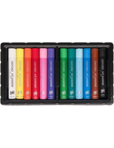 400184262,Creioane cerate oxford oil pastels, set 12 culori, colectia artistic