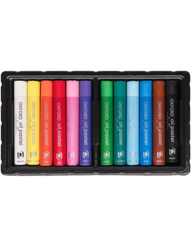 400184262,Creioane cerate oxford oil pastels, set 12 culori, colectia artistic