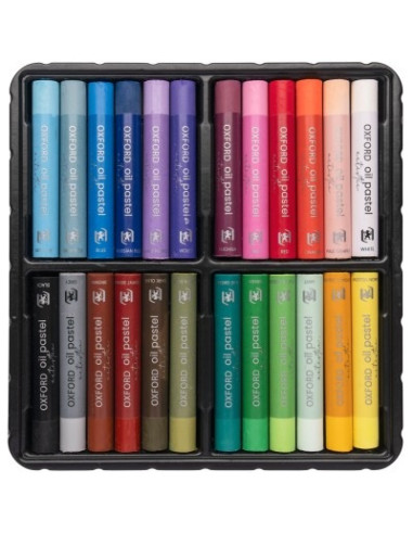 400184263,Creioane cerate oxford oil pastels, set 24 culori, colectia artistic
