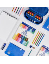 400174525,Creioane colorate oxford, varf 3mm, triunghiulare, set 24 + ascutitoare, include auriu, in cutie de carton