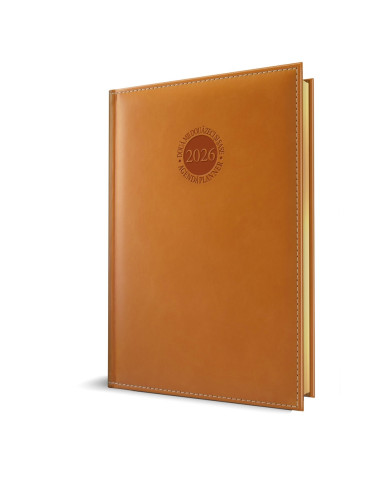 2026-9490860,Agenda datata RO A5 2026 Herlitz Premium Deluxe Amsterdam, 352 pagini, Maro cu margine aurie