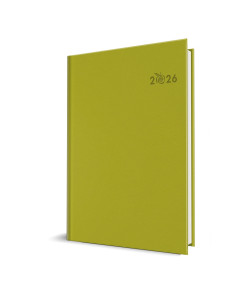 Agenda datata ro a5, 352 pagini, coperta din piele sintetica, premium deluxe predaia, culoare verde, 2026 2