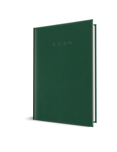 2026-9492890,Agenda datata Herlitz 2026 RO A5, 352 pagini, coperta buretata, Verde
