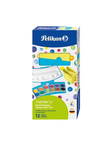 Acuarele 735 procolor, 12 culori, turcoaz/galben neon