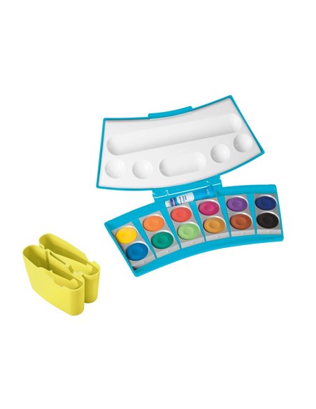 Acuarele 735 procolor, 12 culori, turcoaz/galben neon