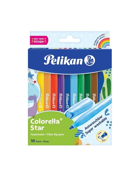 Carioca colorella star c302, set 10 culori, blister