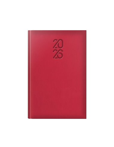 Agenda datata tucson ro a5, 352 pagini, coperta buretata, culoare rosu 2026