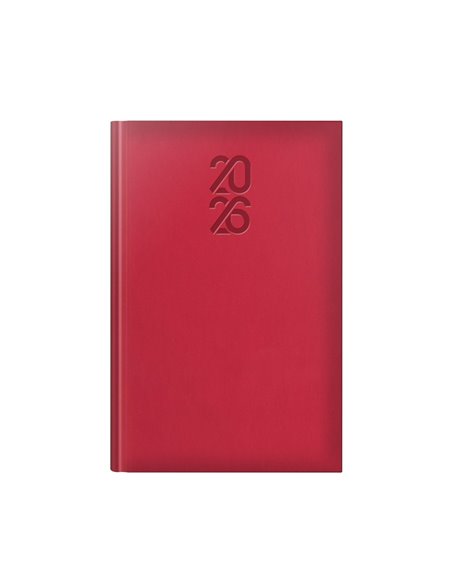 Agenda datata tucson ro a5, 352 pagini, coperta buretata, culoare rosu 2026