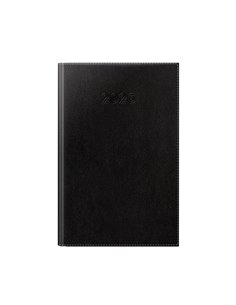 Agenda datata ro a5, 352 pagini, coperta din piele sintetica, corinaldo deluxe, culoare negru 2026