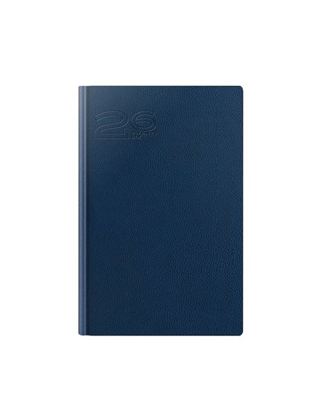 Agenda datata ro a5, 352 pagini, coperta din piele sintetica, premium deluxe loreto, culoare albastru, margini tiparite `ghost`,
