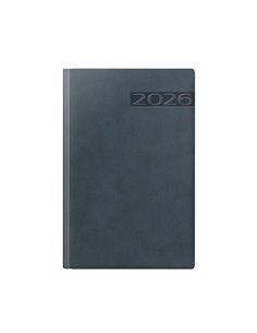 Agenda datata ro a5, 352 pagini, coperta din piele sintetica, premium deluxe teano, culoare albastru inchis, margini folio bronz